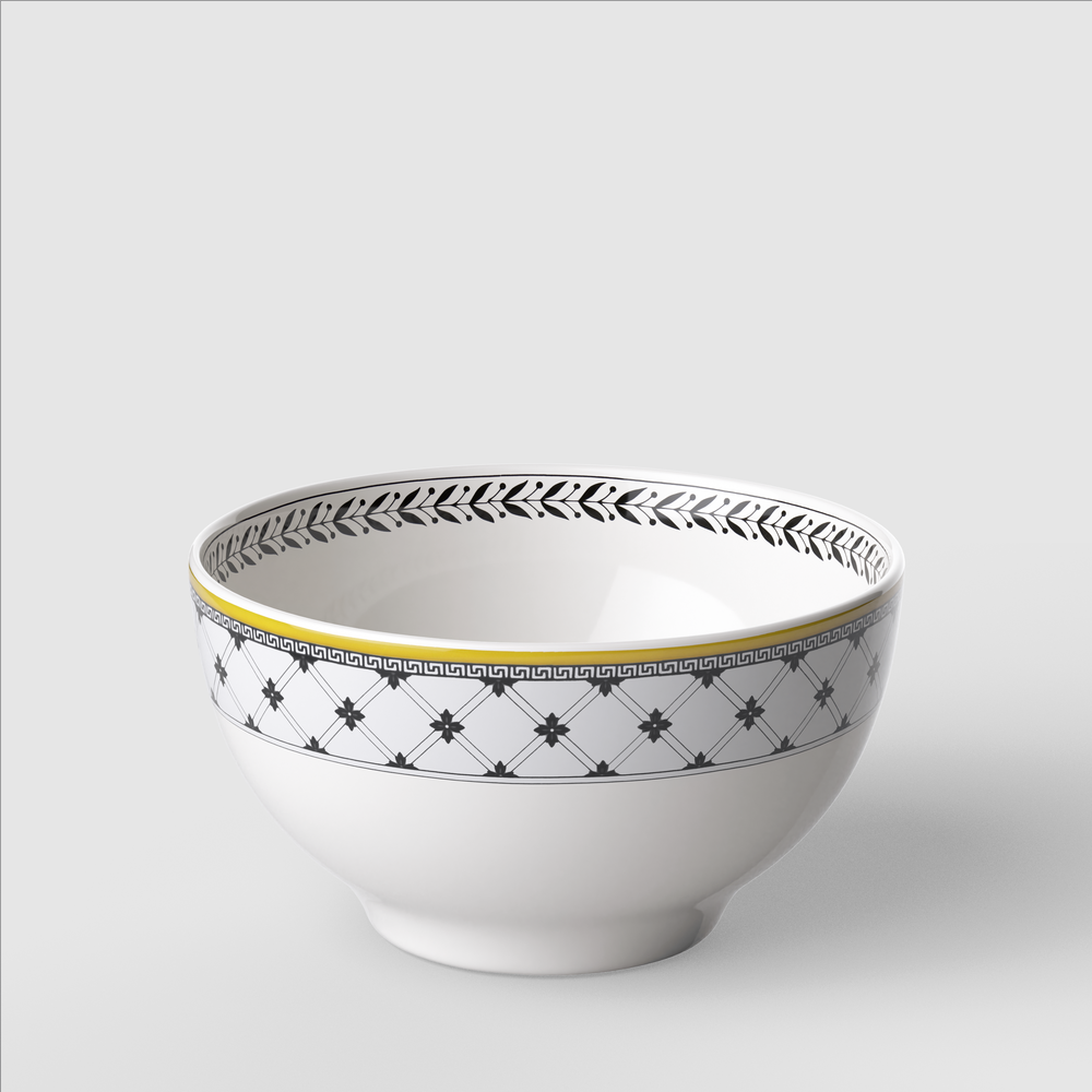 Audun Appetizer/ Dessert Bowl - Multi-colored, 15.9 oz, Premium Porcelain