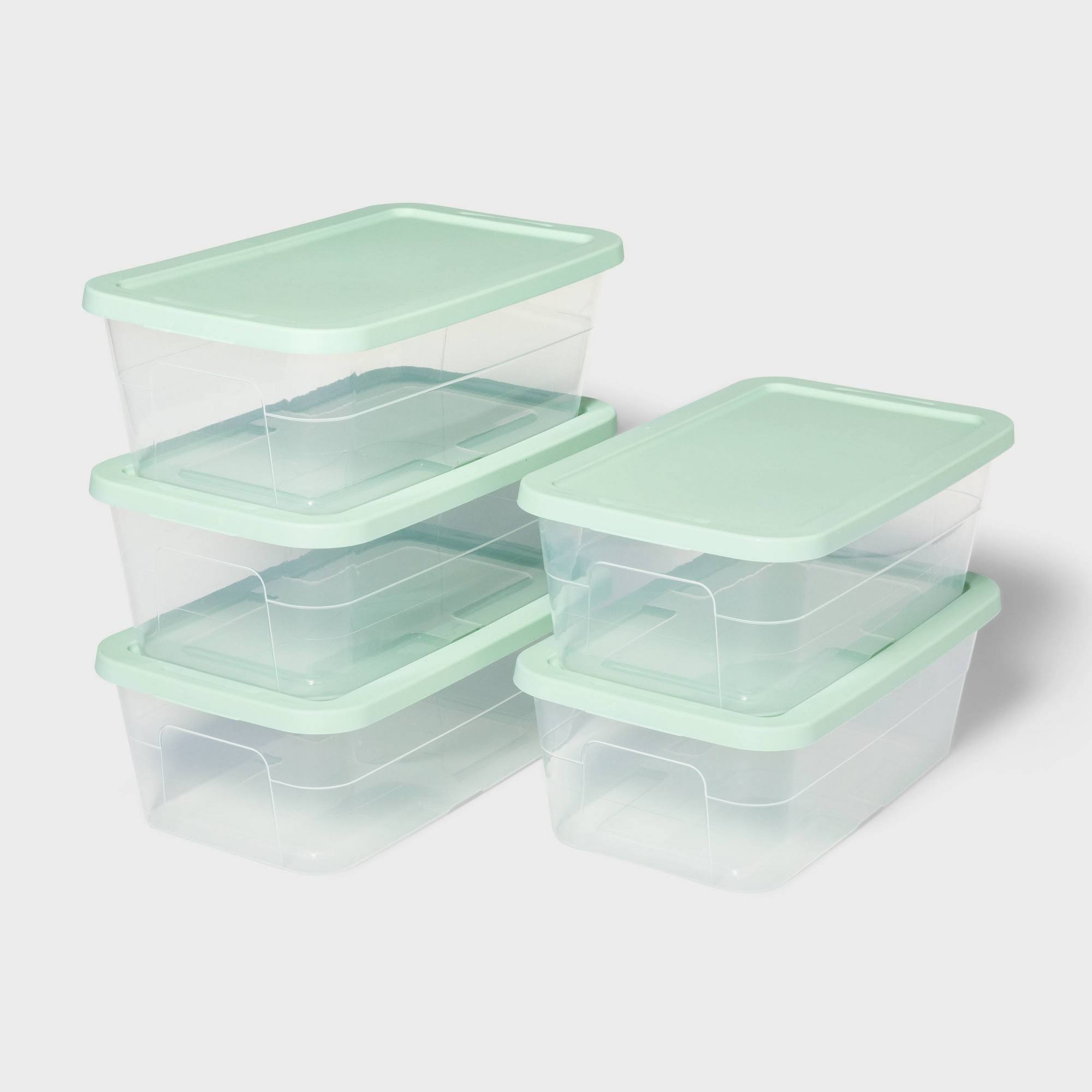 5pk 6qt Storage Boxes Green - Room Essentials