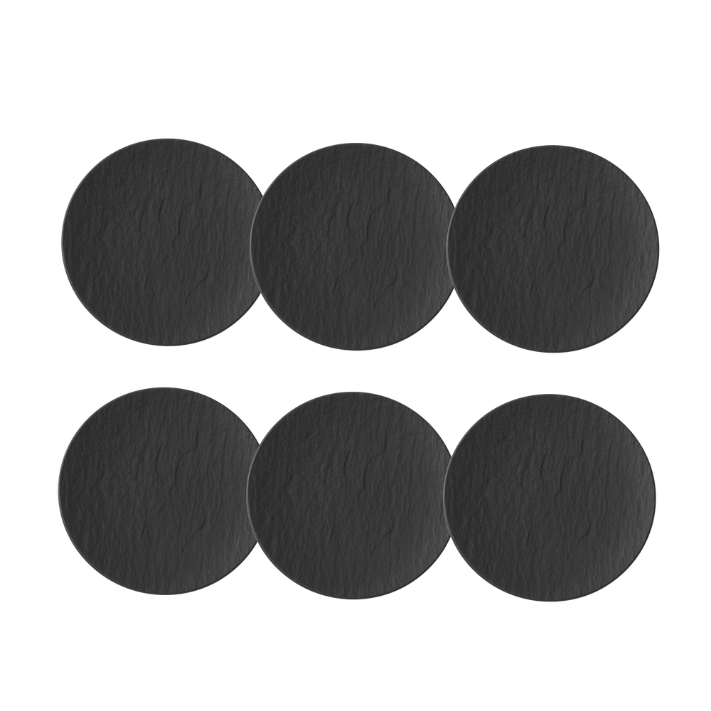 Manufacture Appetizer/ Bread Plate - Black, 6.2'', Premium Porcelain