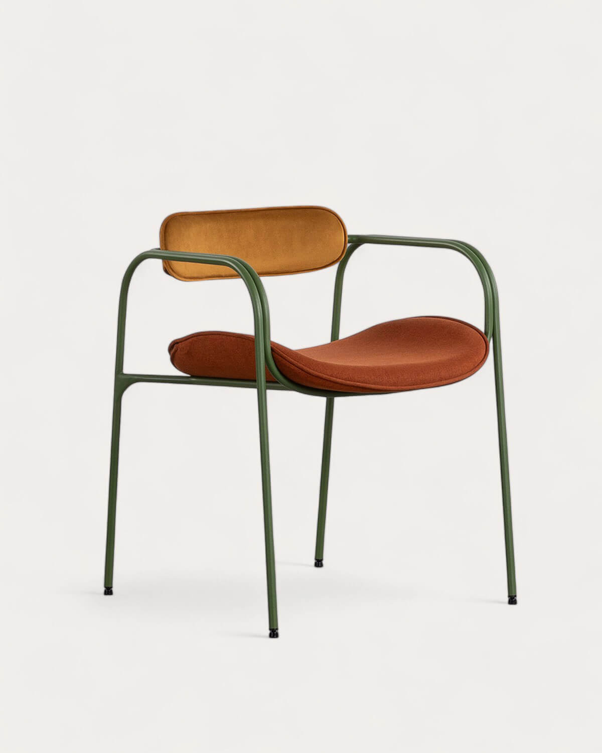 Ilan - Silla de Comedor con Reposabrazos de Terciopelo y Tela Ilan