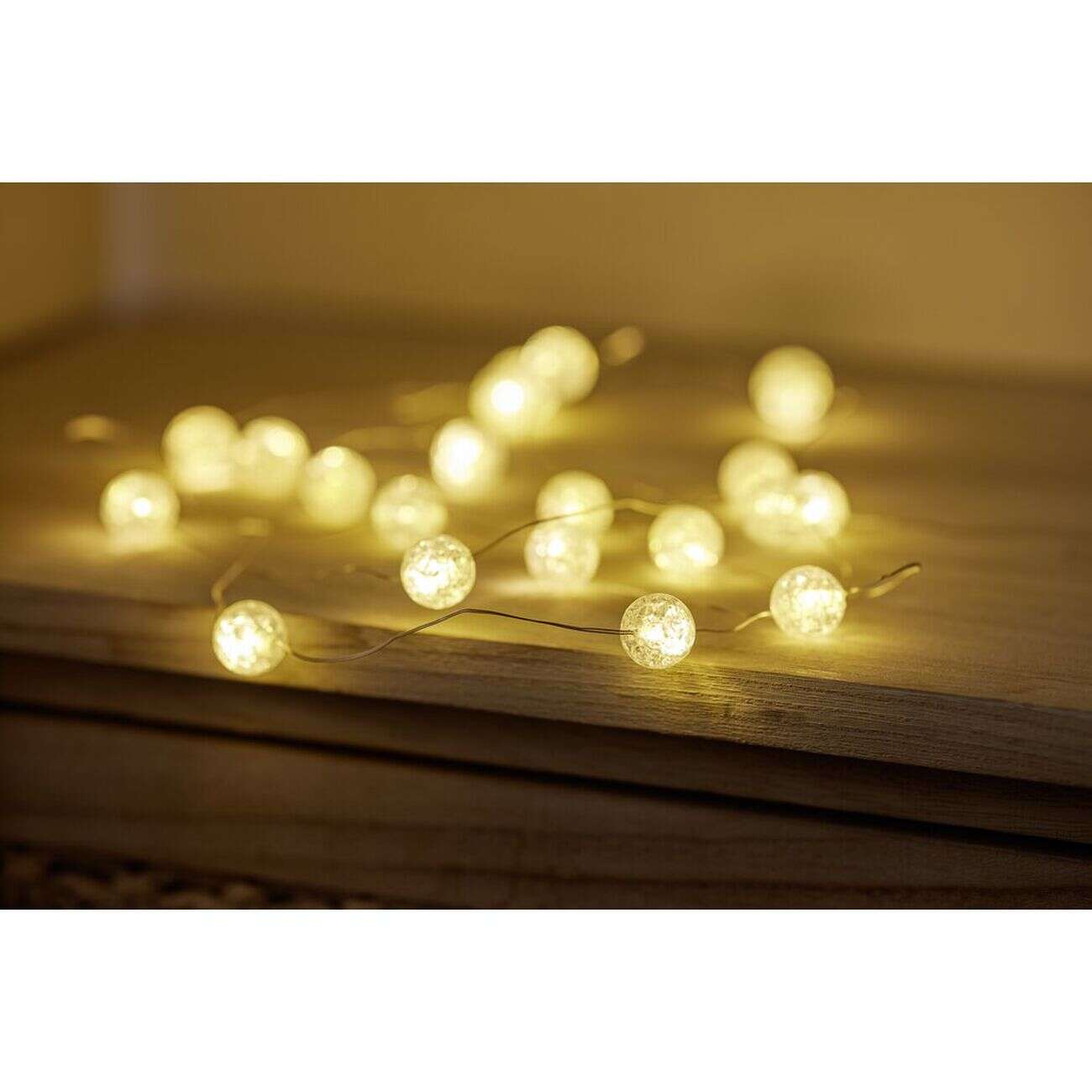 Guirlande lumineuse 20 LED blanc chaud 2,2m