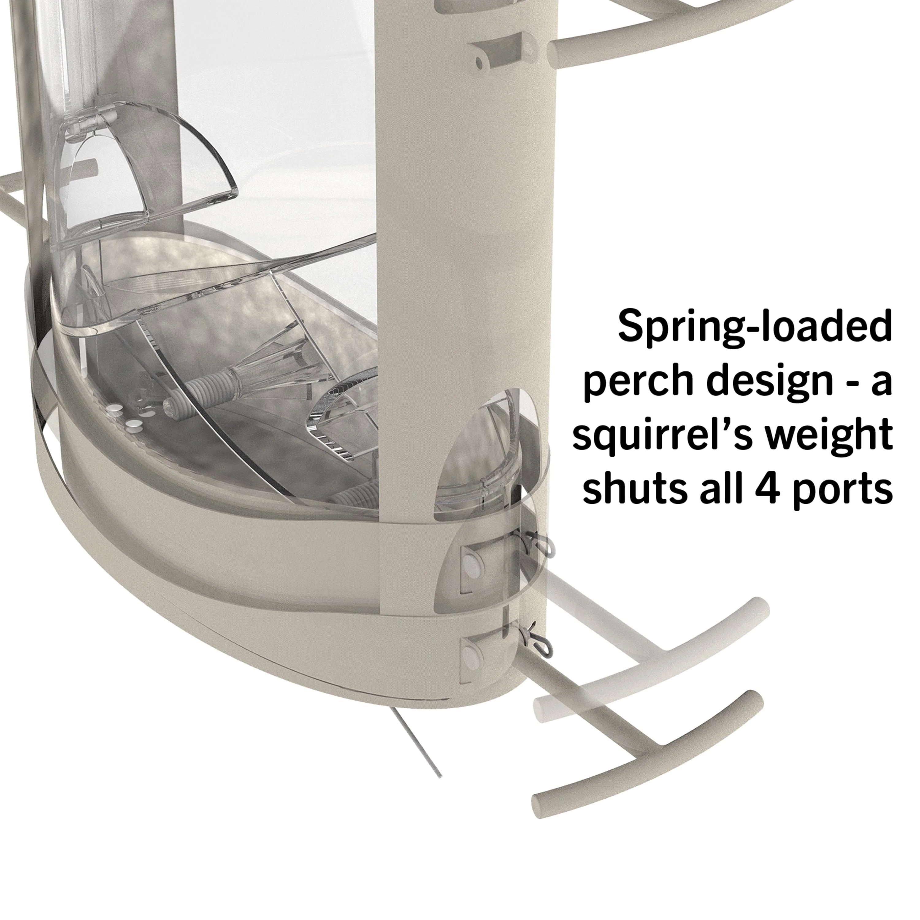 Squirrel - X, X1 Squirrel Resistant Wild Bird Feeder, 4.2 lb Seed Capacity, Satin Nickel Finish