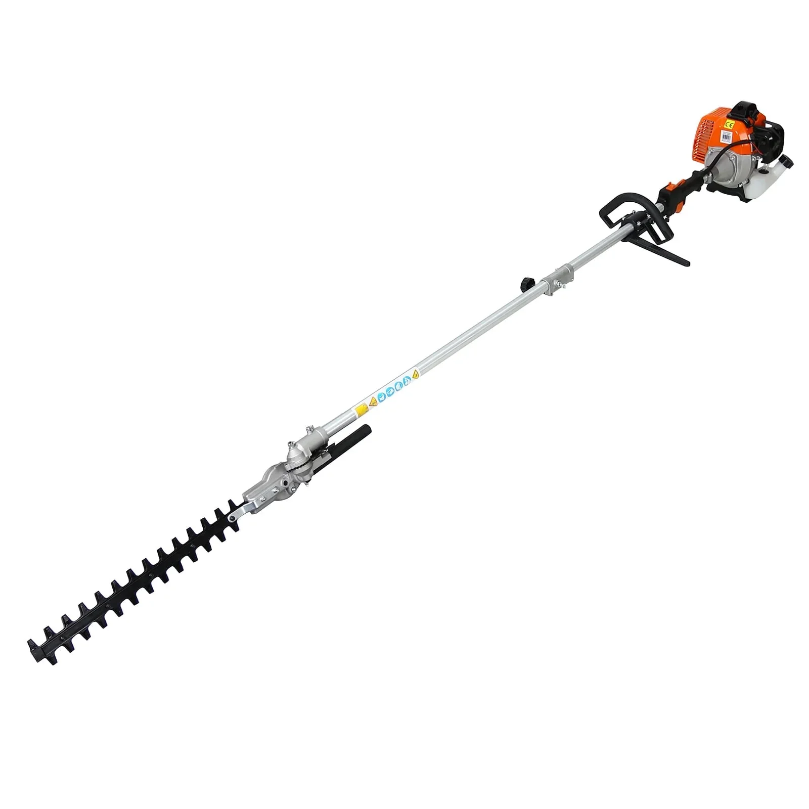 RONSHIN Multi-Functional Trimming Tool with String Trimmer Brush Cutter Pole Saw Full Crank Shaft Design 56CC 2-Cycle Garden Tool