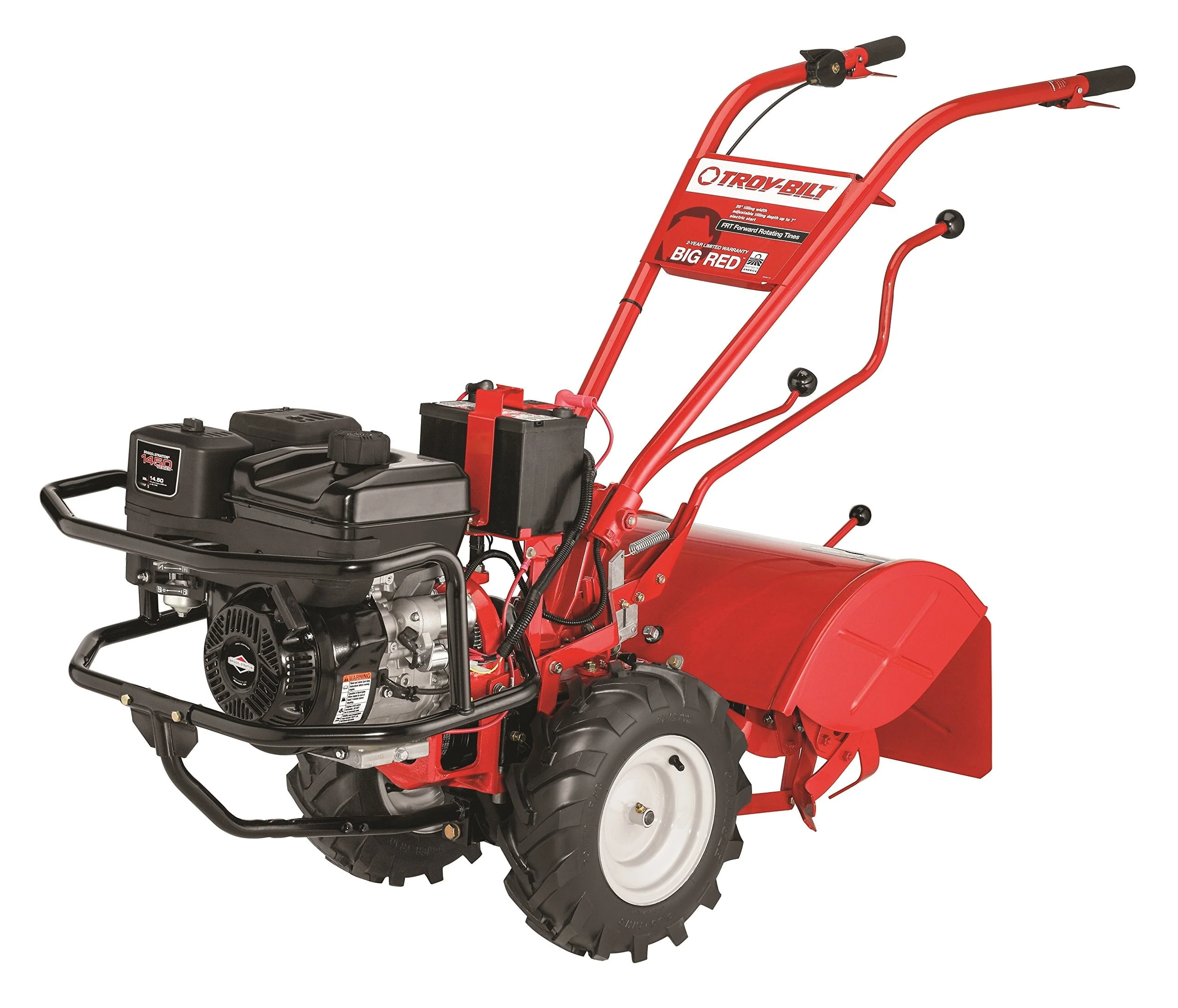 Restored Premium Big Red Forward Rotating Rear Tine Tiller with Electric Start (Refurbished)