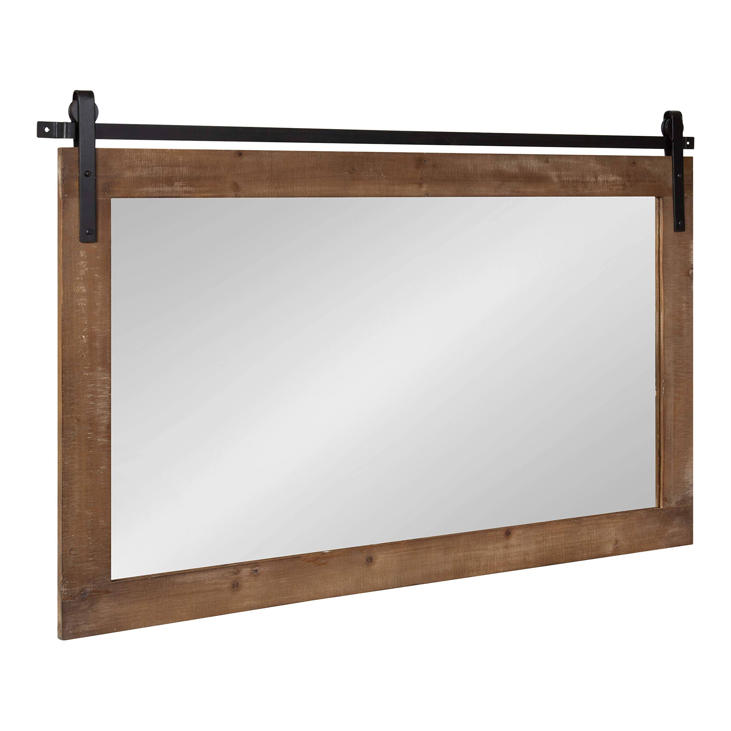 Kate and Laurel Cates Rustic Wall Mirror (Rustic Brown - 40x26)