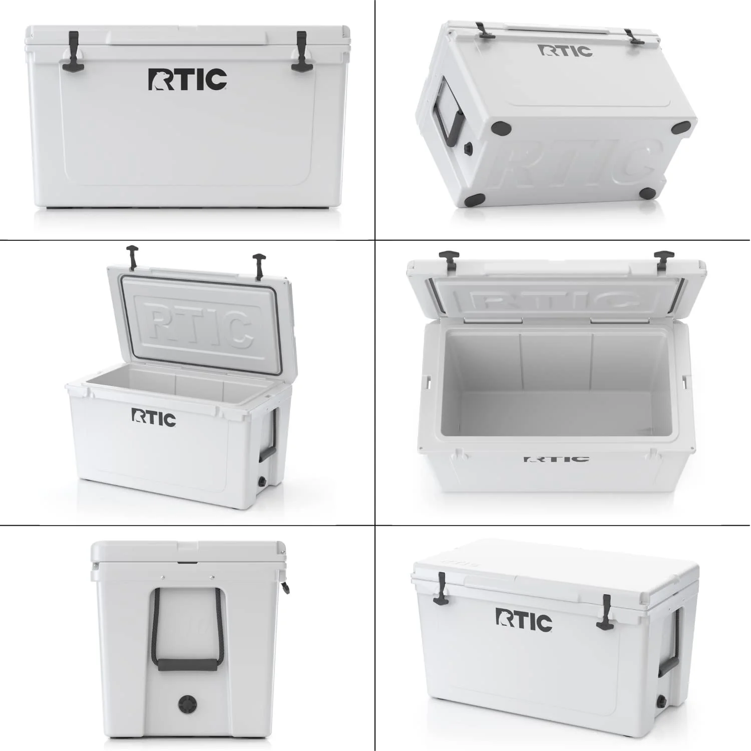 110 QT Ultra-Tough Rotomolded Hard-Sided Ice Chest Cooler, White, Fits 130 Cans(White/110) - Image 5