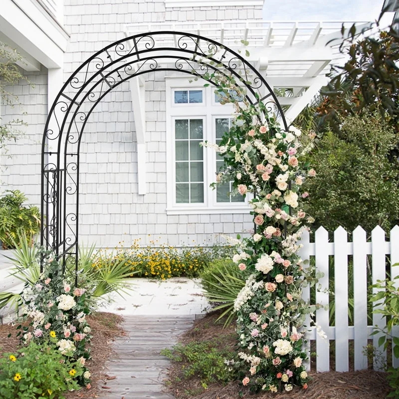 7 Ft H Metal Classic Garden Arbor Image 3