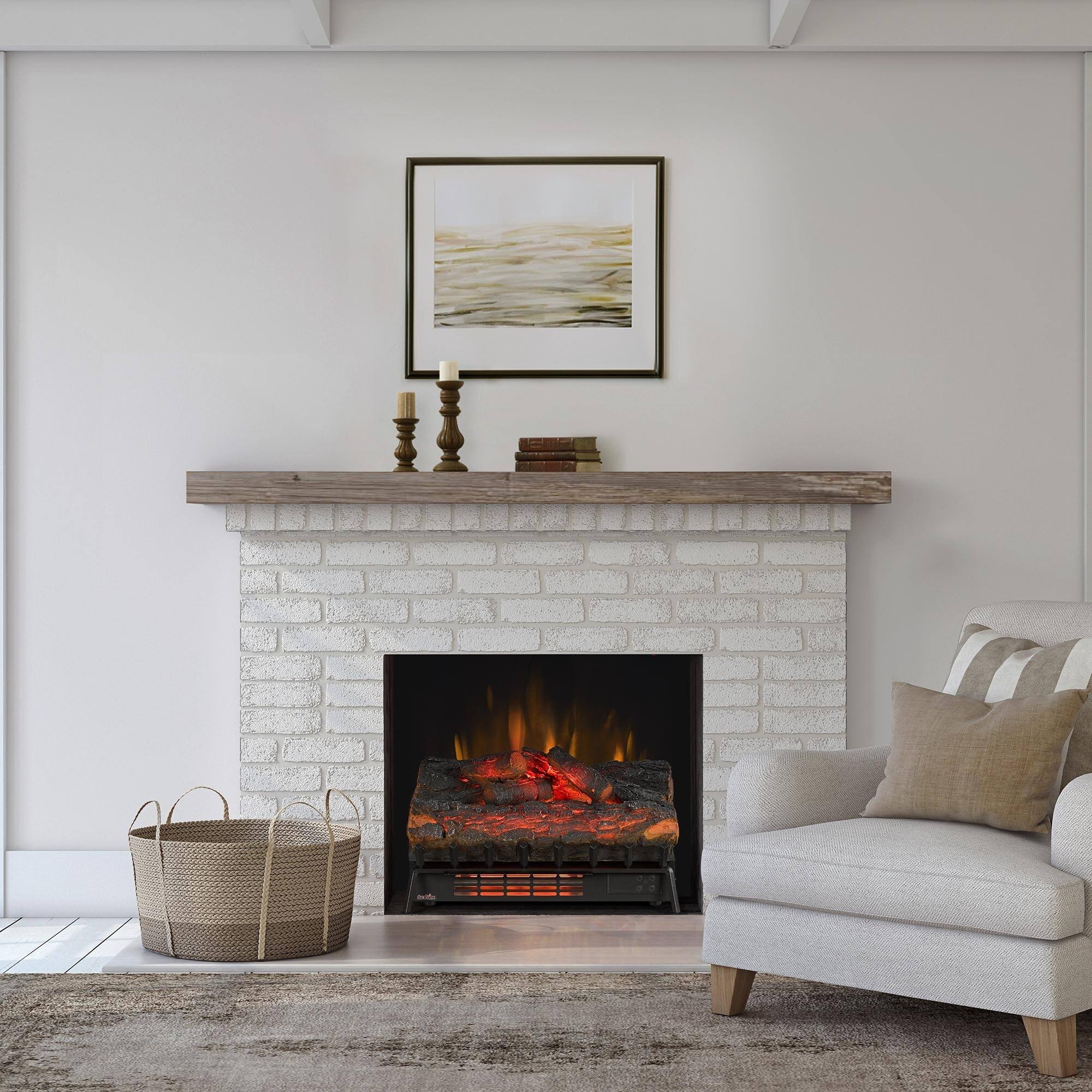 Duraflame Infrared Quartz Electric Log Set Heater, Rustic Pine - Black