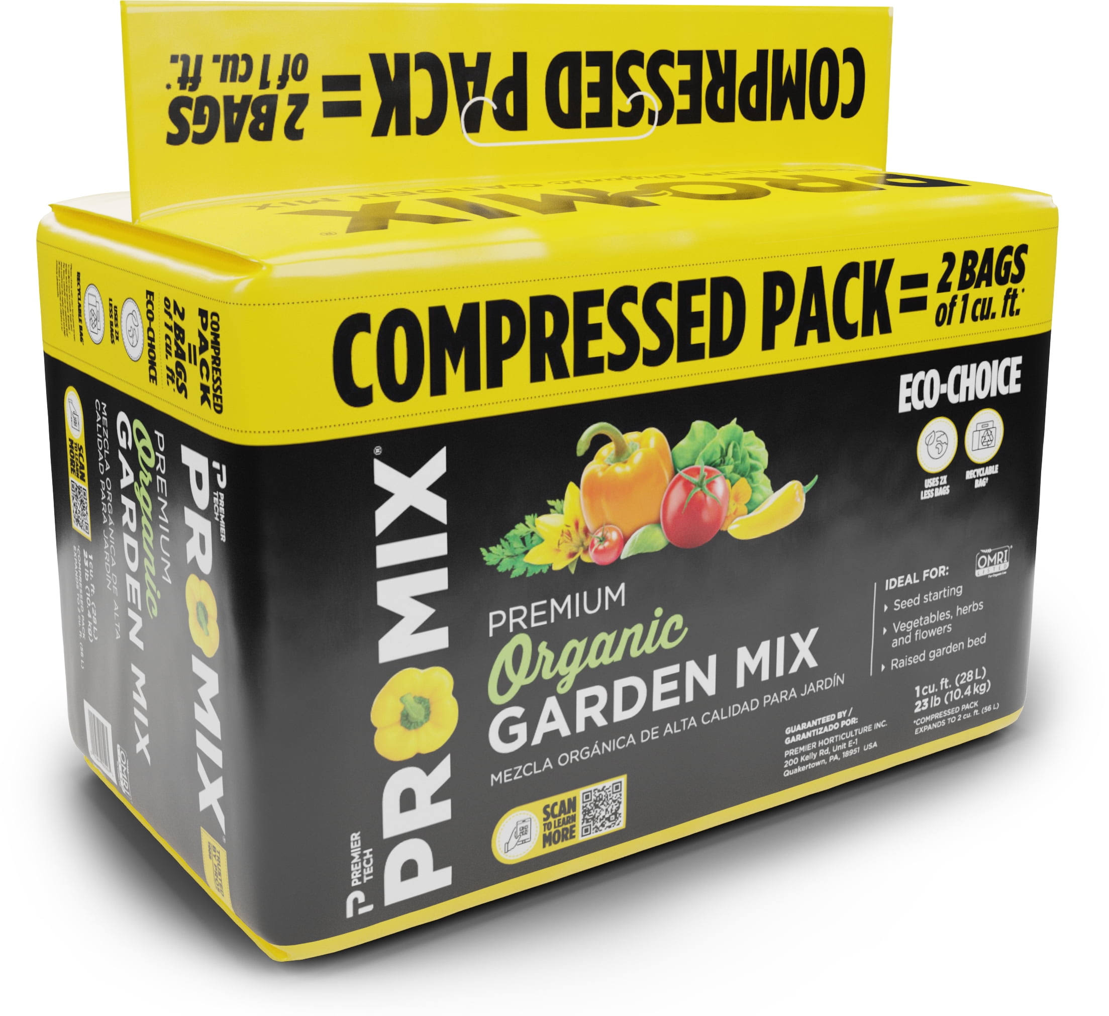 Pro-Mix Premium Organic Garden Mix 2 Cu. ft. Compressed Soil