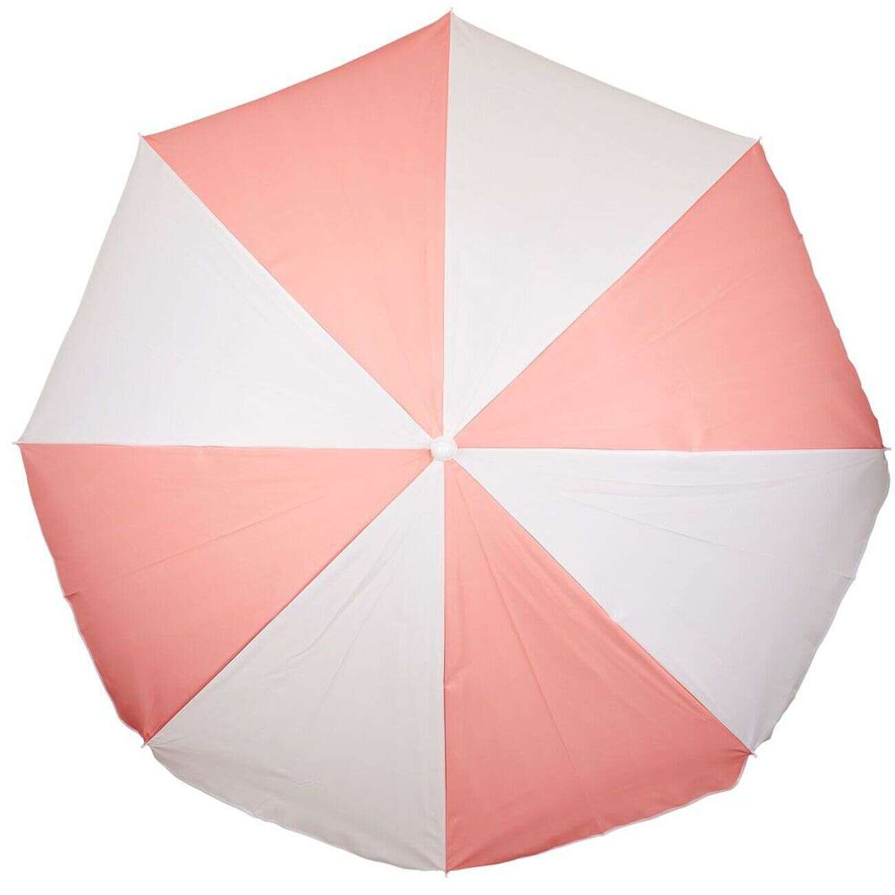 Parasol de plage Funky blanc et corail Ø160xH195cm