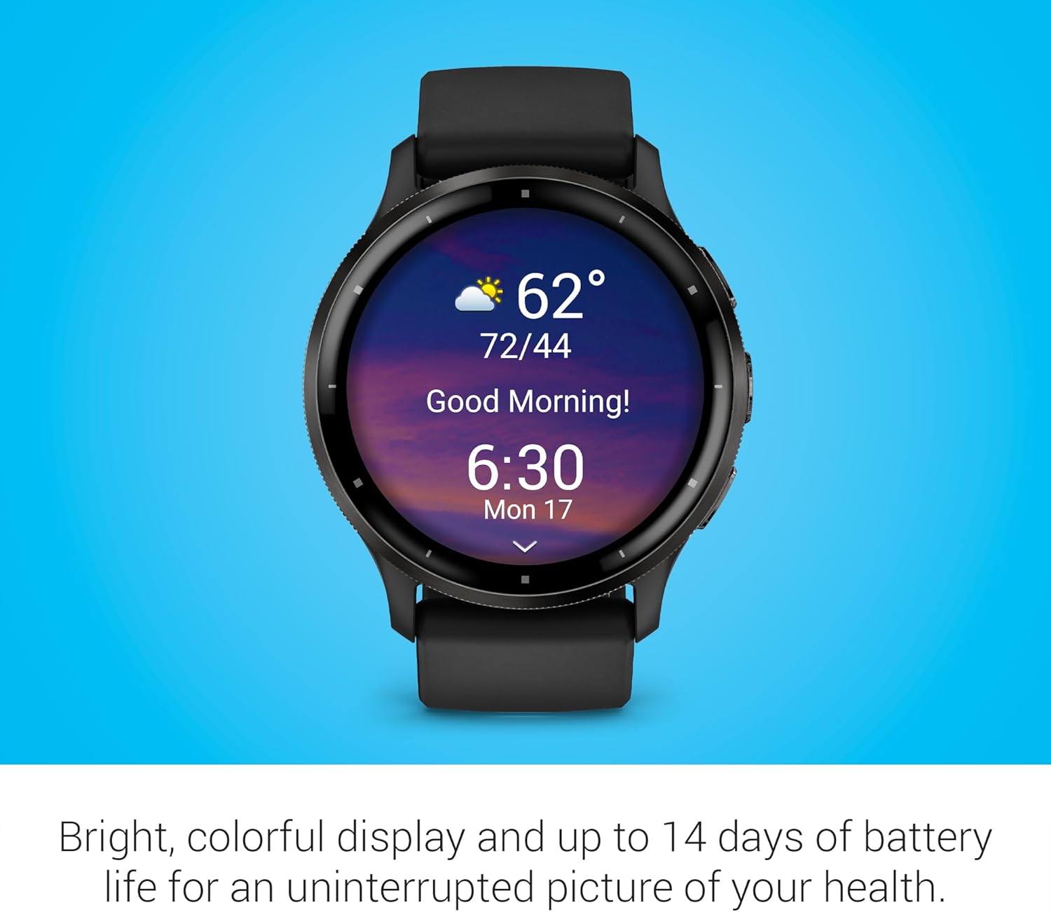 Garmin Venu 3 Running GPS Smartwatch with AMOLED Display  Advanced Health  Fitness Features  Up to 14 Day Battery Life with Signature Power Bundle | Slate with Black Silicone Band