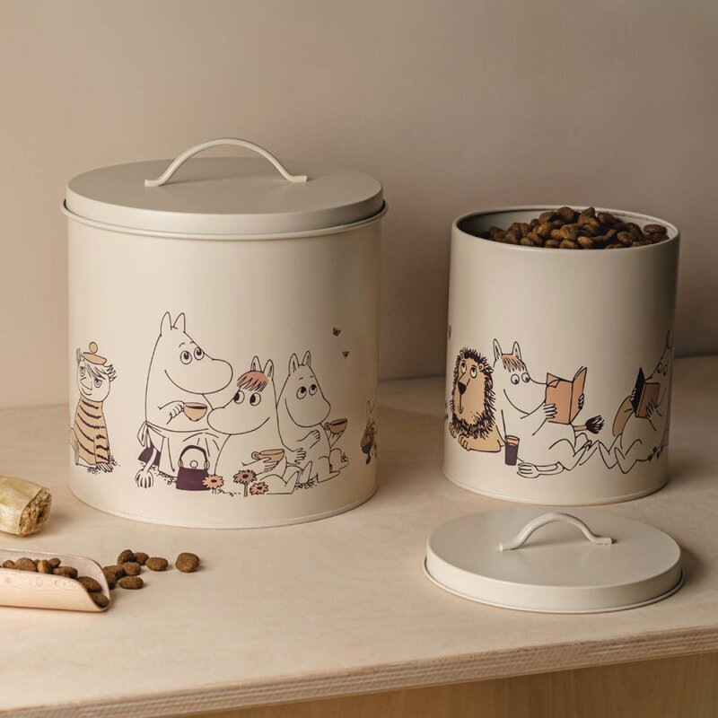 Moomin for Pets metallbokser 2 stk 19+21 cm beige