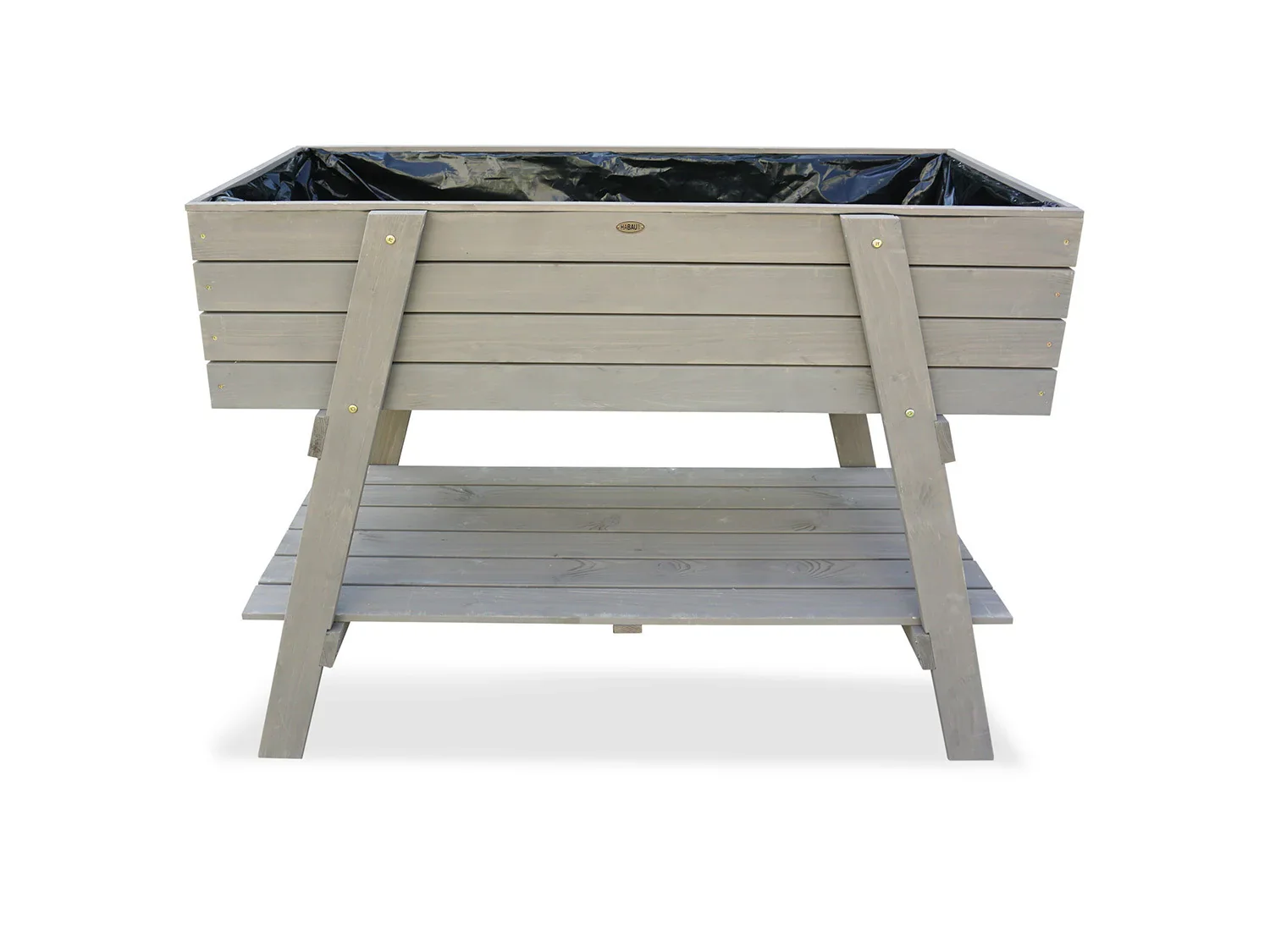 HABAU Carr potager sur pieds, 115 x 45 x 89,5 cm, gris