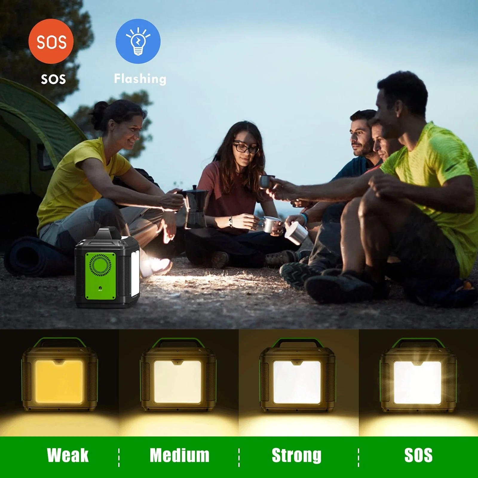 300W Portable Power Station, 296Wh 80000mAh Outdoor Solar Generator Quick Charge 110V AC Outlets DC Ports for Home Backup, Outdoor RV Camping, Emergency Lithium Battery, Power Outages,Black - Image 3