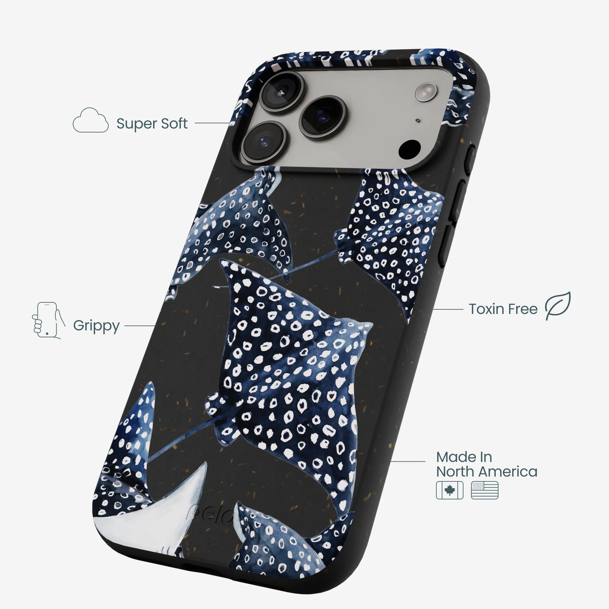Black Midnight Rays iPhone 17 Pro Max Case