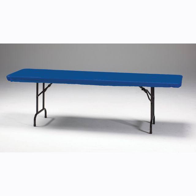 Creative Converting 37342 Royal Blue Plastic Tablecover Stay Put 30 x 96 Solid (Case of 12)