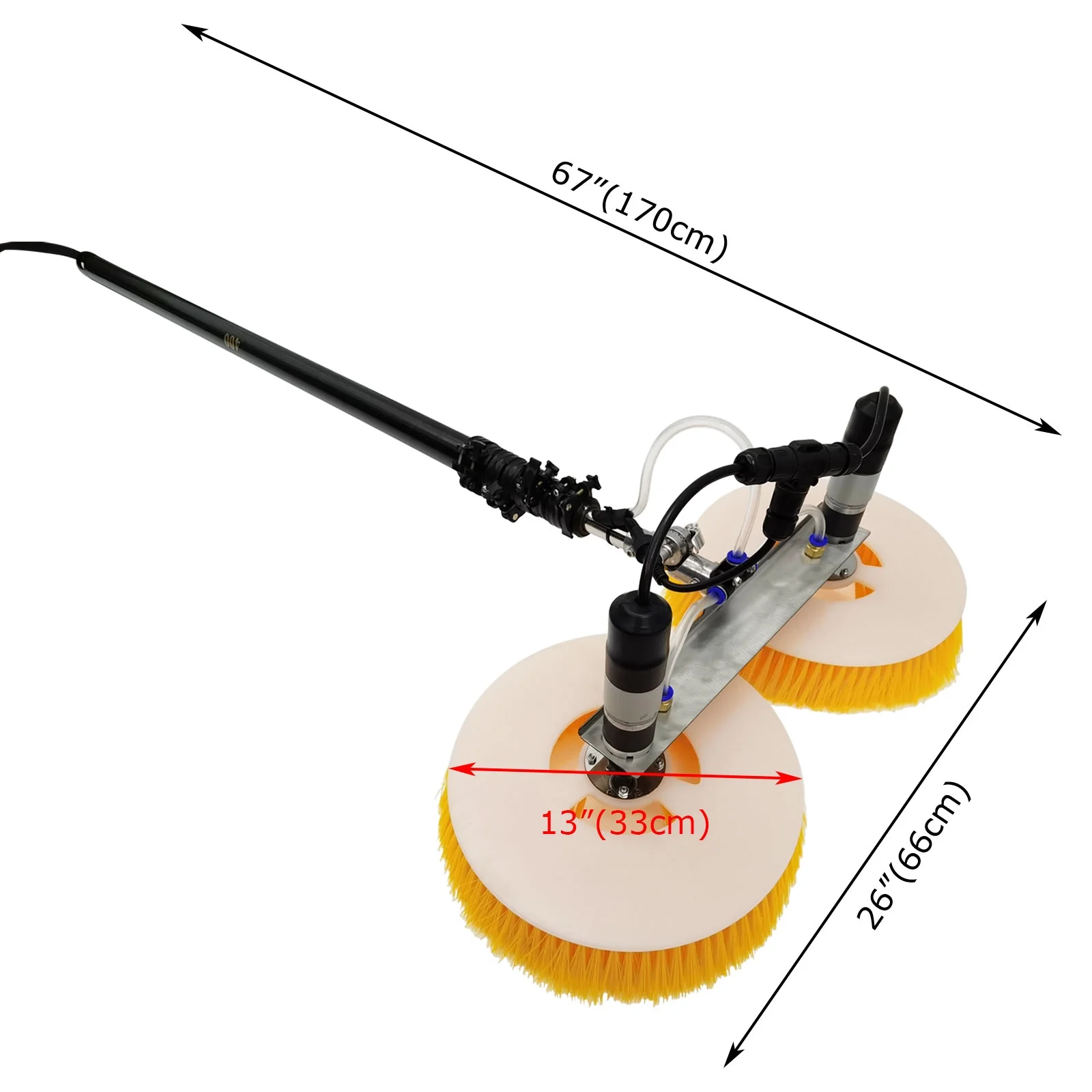 Solar Photovoltaic Panel Cleaning Machine 13ft Solar Panel Cleaning Kit (Double Head)