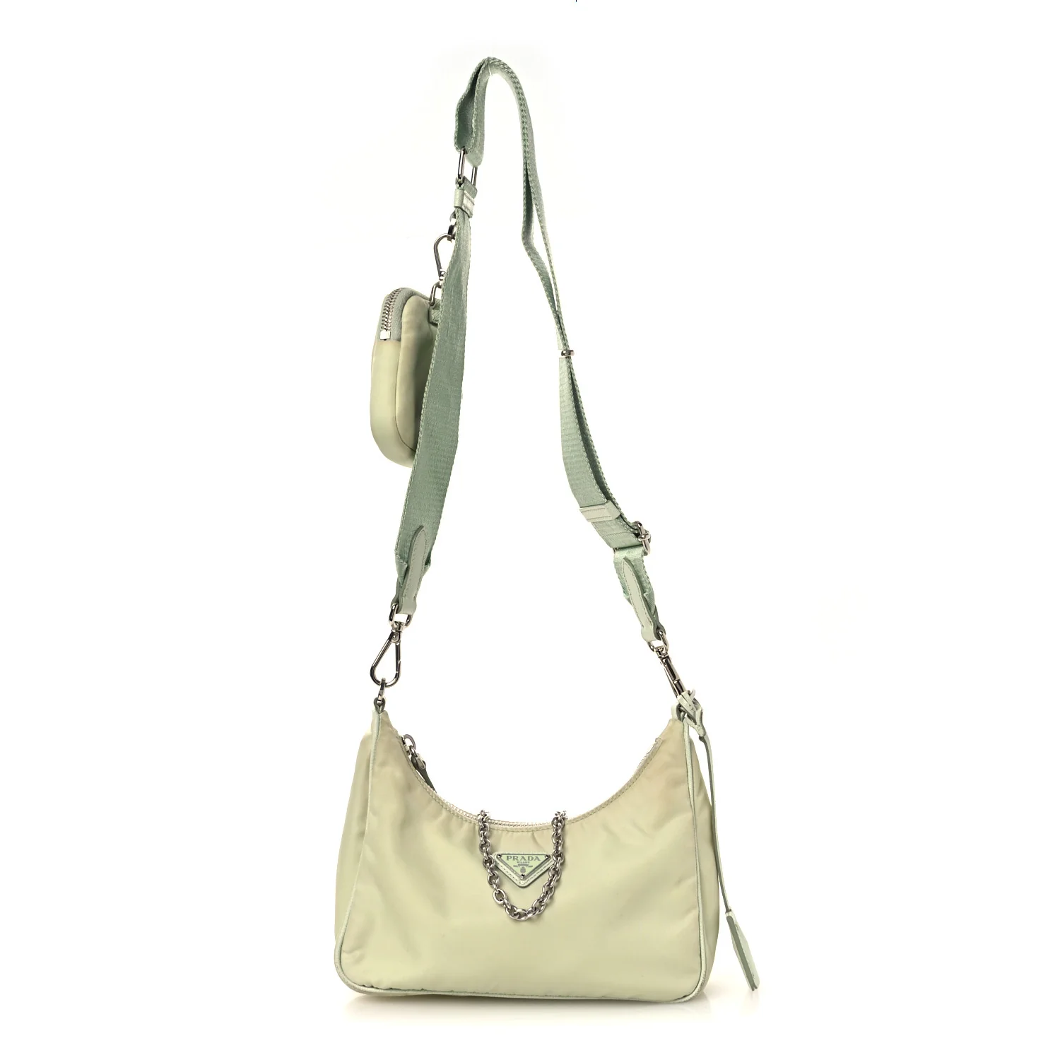 Re-Nylon Saffiano Re-Edition 2005 Shoulder Bag Acqua