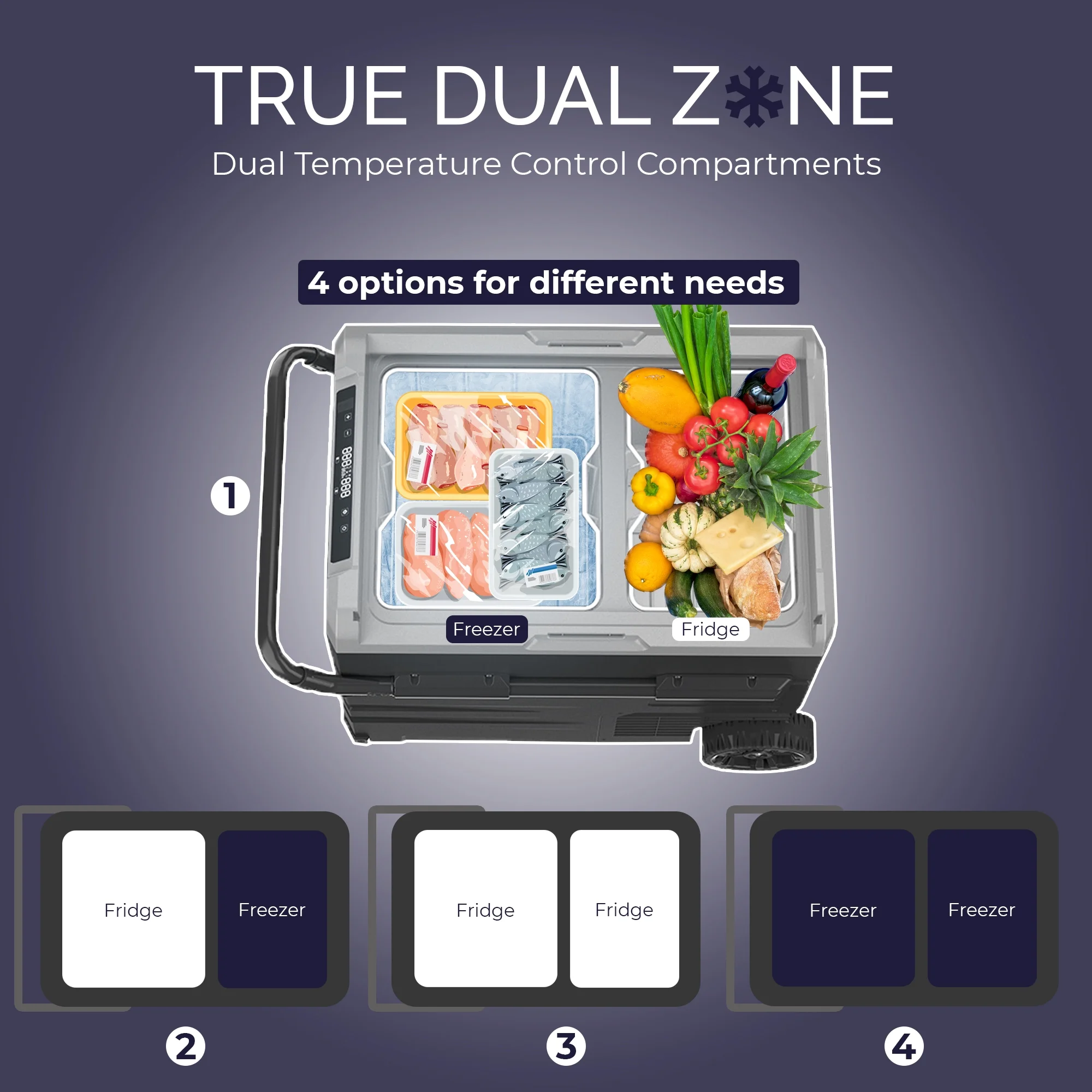 48 Qt Portable 12v Rolling Cooler with LED Touch Panel, Black(45 Liters (48 Quart)) Image 8