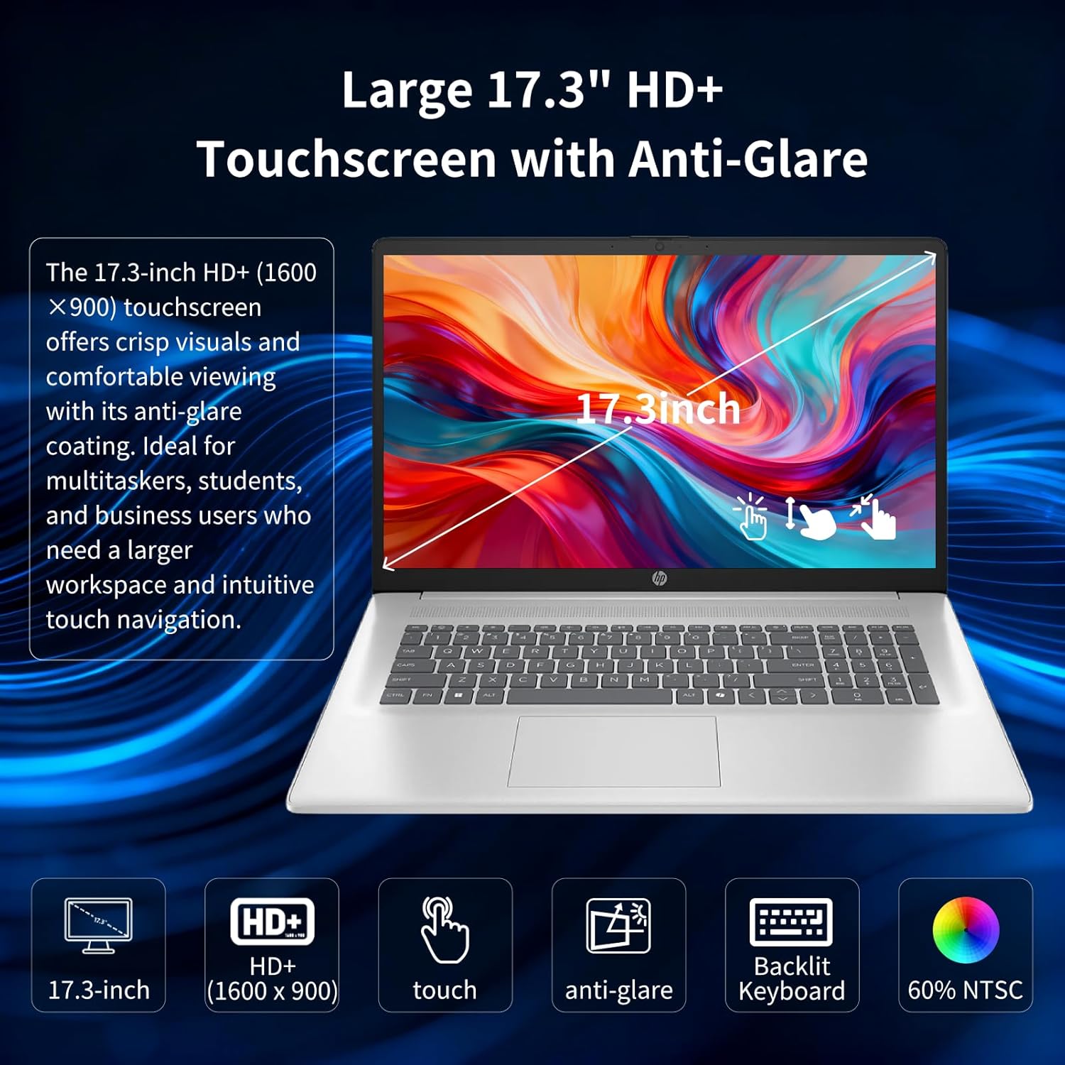 HP 17 inch Touchscreen Laptop Computer  32GB RAM  1TB SSD  17.3