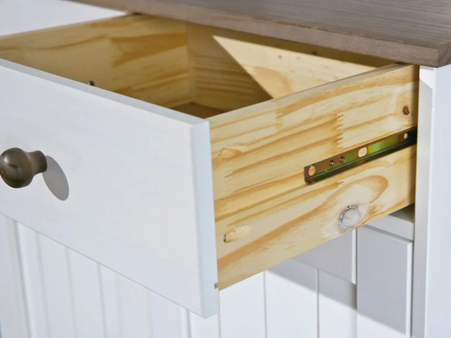 Inter Link Commode haut de gamme style campagnard, bois de pin