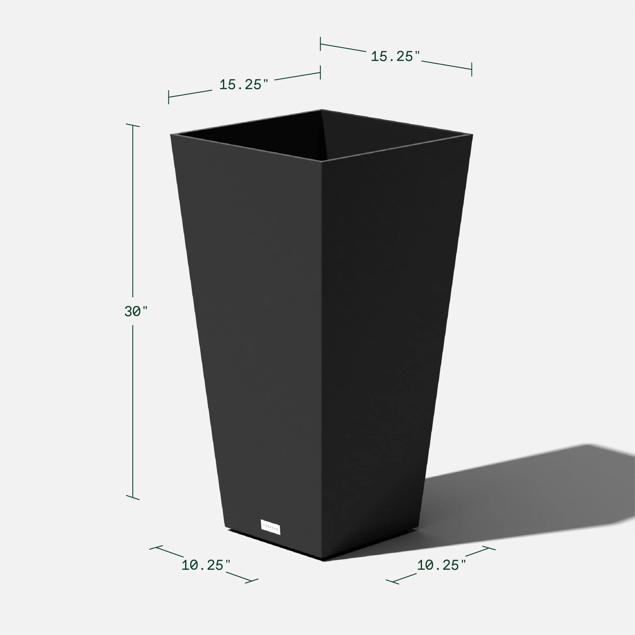 Veradek Pure Series Midland 30" Planter 2 Pack Black Image 3