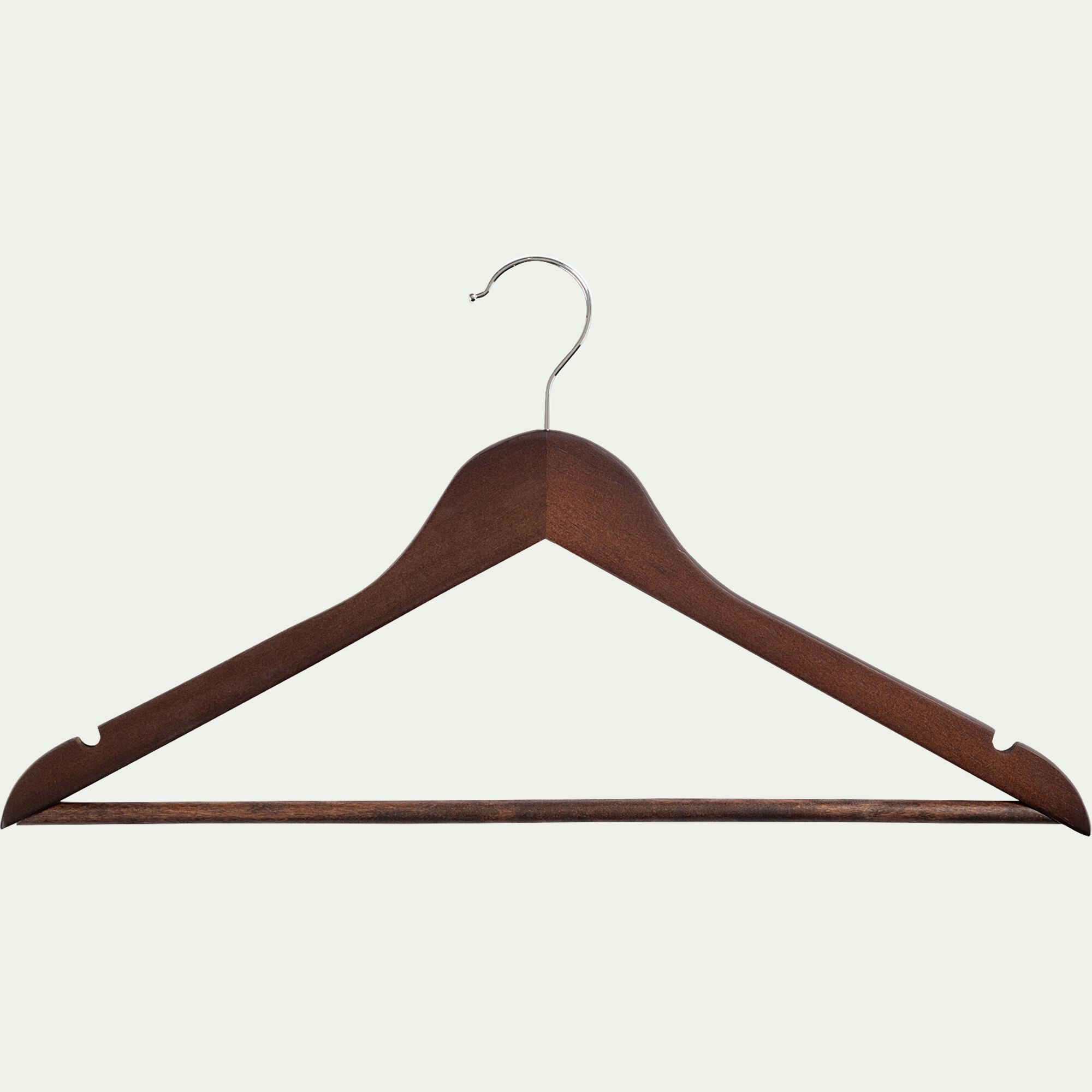 TAO - Lot de 5 cintres en bois - marron