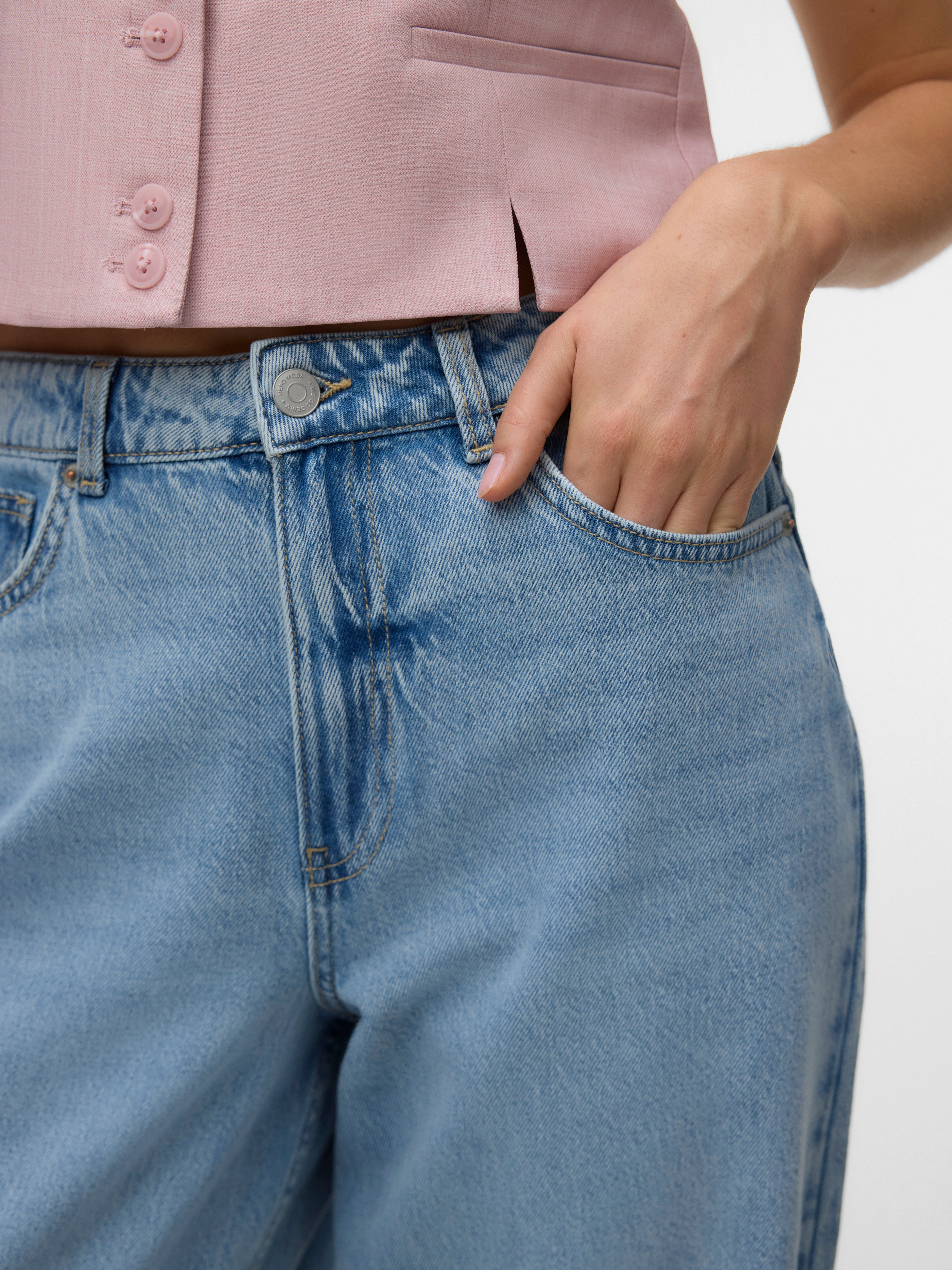 VERO MODA® VMESTELLE High rise Barrel Fit Jeans