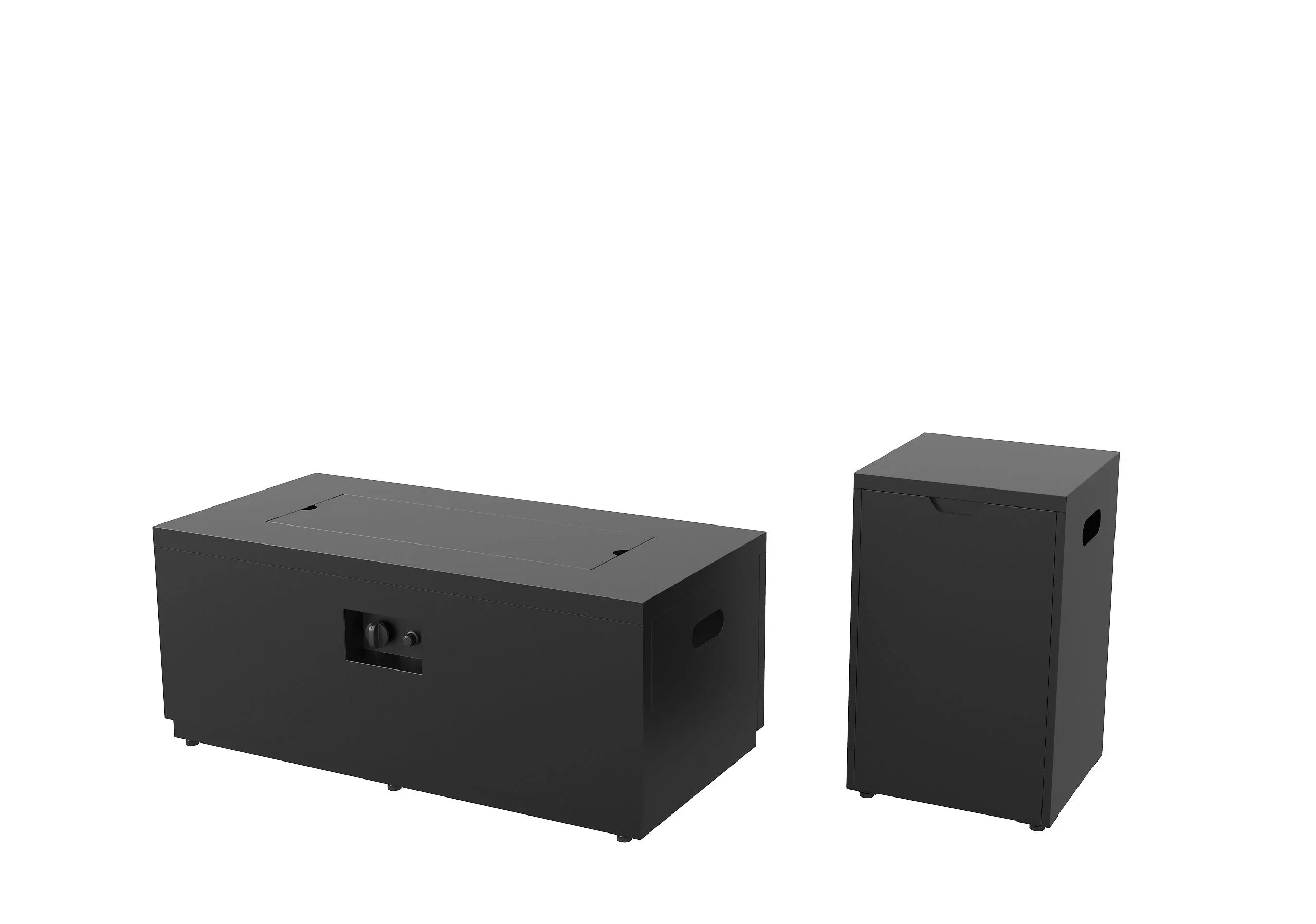 Better Homes & Gardens 42 Rectangle Gas Fire Pit, Black
