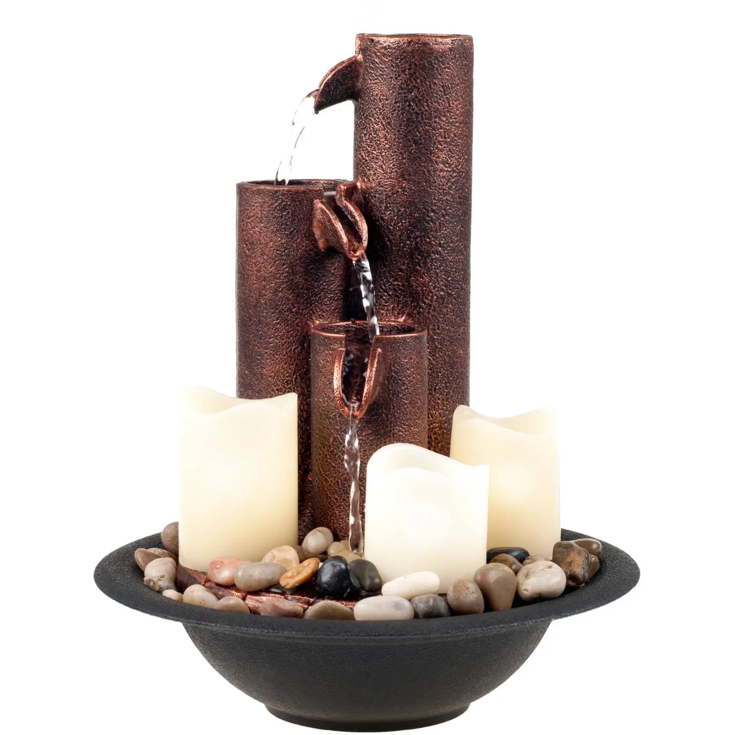 Pure Garden 11.5 Indoor 3-Tier Cascading Tabletop Fountain