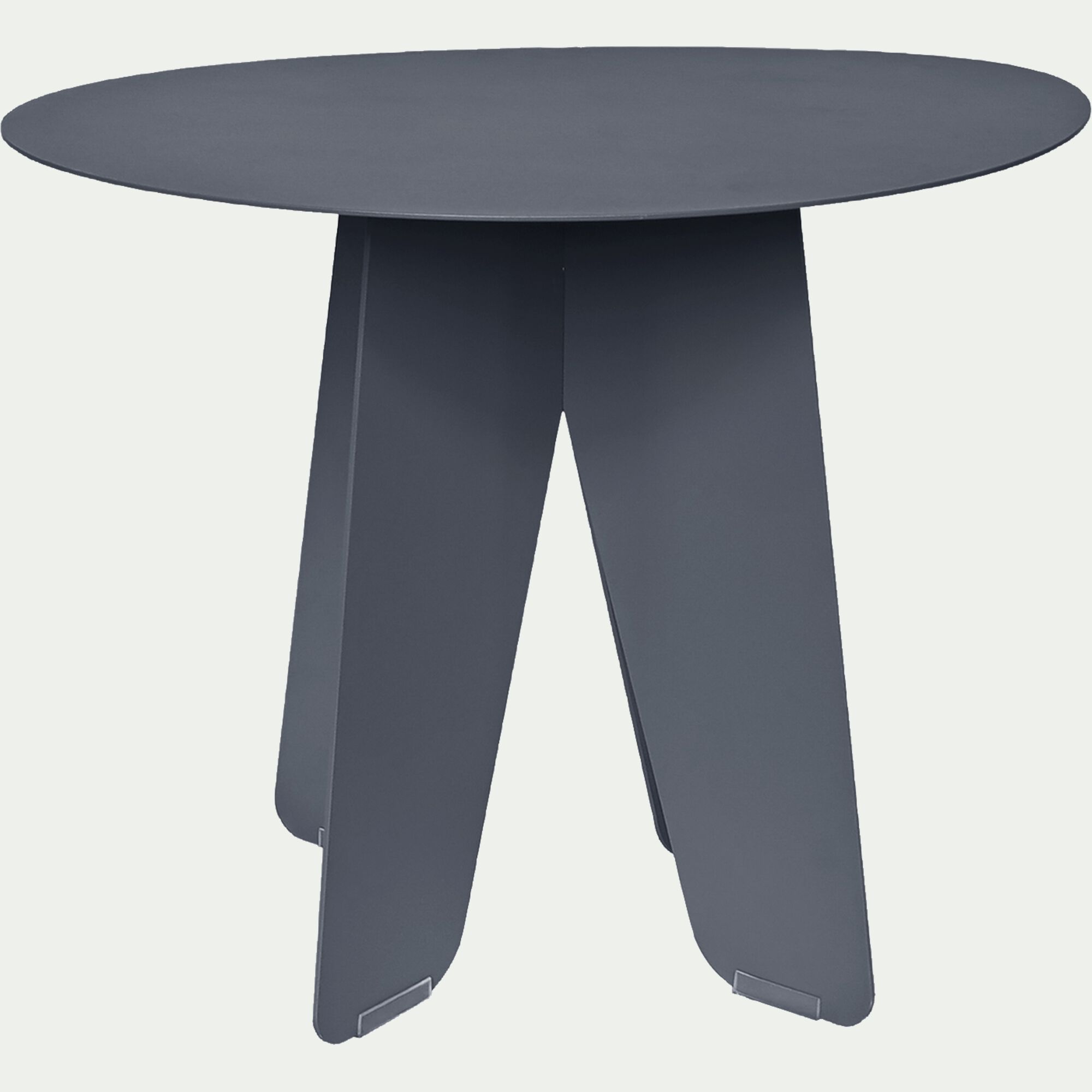 PERTUIS - Table basse ovale en acier l56xH45cm - bleu