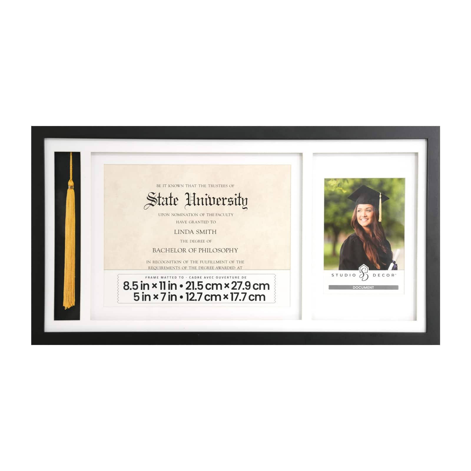 Studio Decor Certification & Tassel 2023 Frame - Black - 5 x 7 in