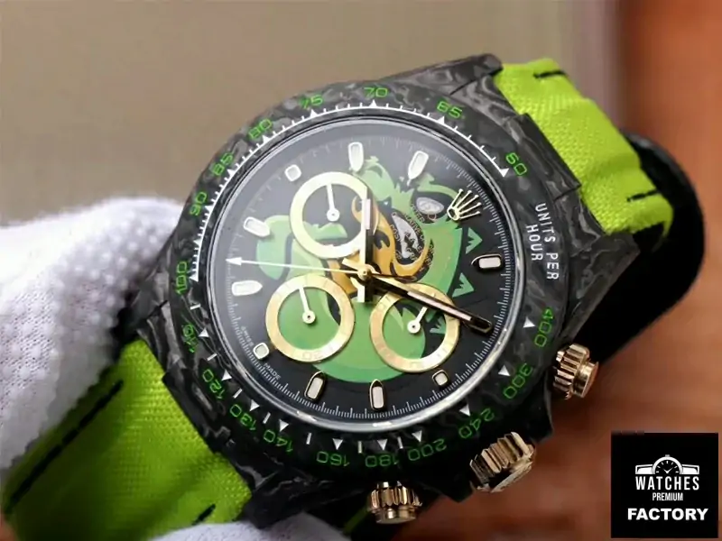 Rolex Daytona Cosmos Chronograph Carbon Fiber Edition Green Exploded Dragon Dial