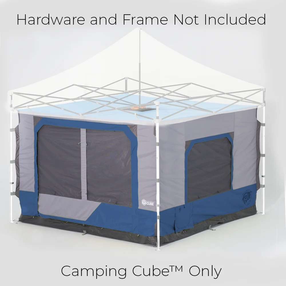 Camping Cube? 6.4, Outdoor Camping Cube Converts to 10" Straight Canopy Tent, Royal Blue(Royal Blue) - Image 2