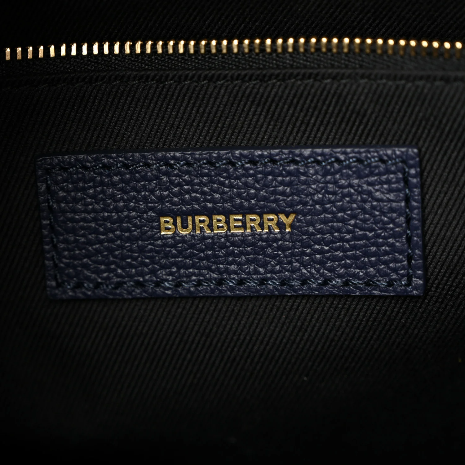 Derby Calfskin Vintage Check Medium Banner Tote Regency Blue