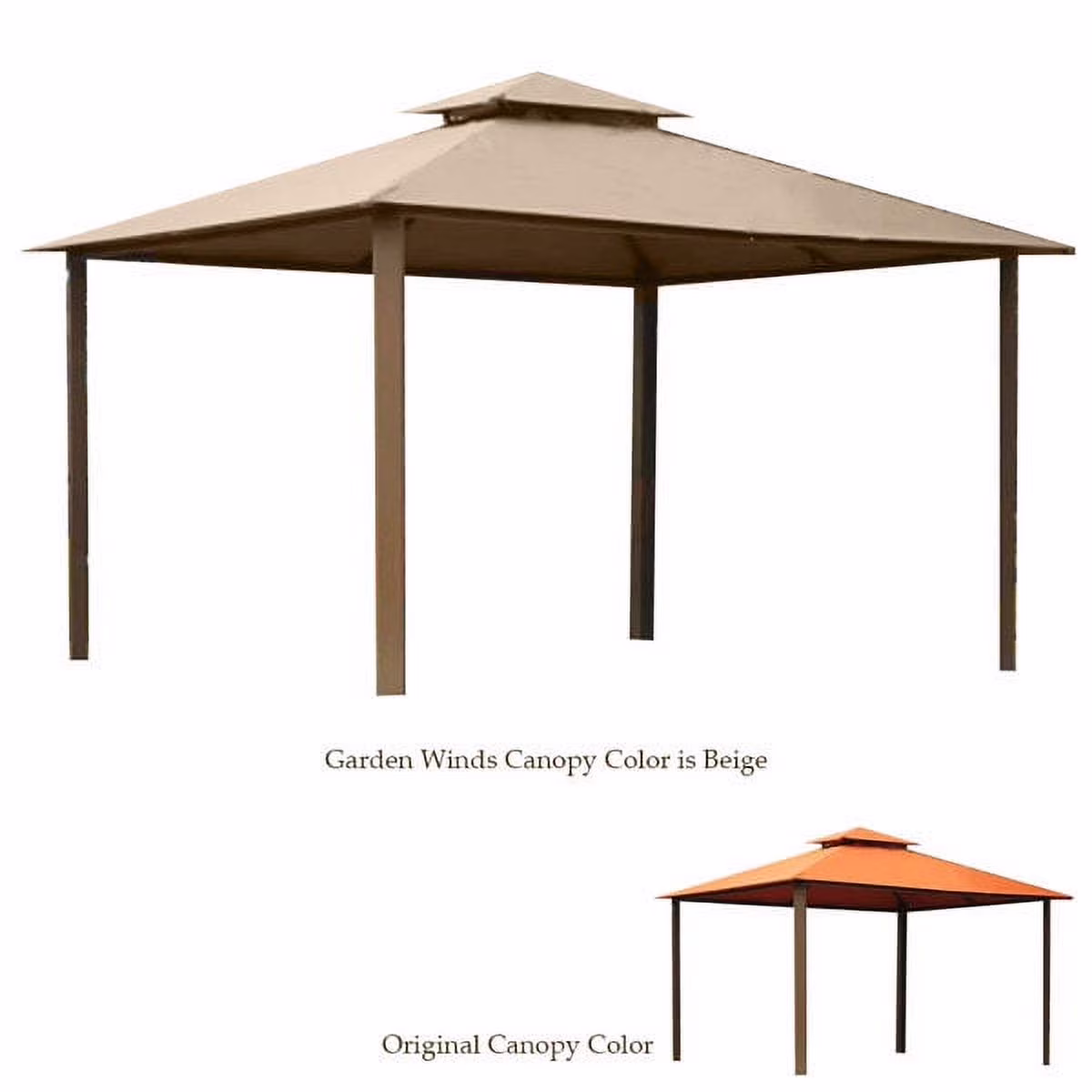 Garden Winds Replacement Canopy Top for Kingsbury GAZ584 Gazebo - Riplock 500