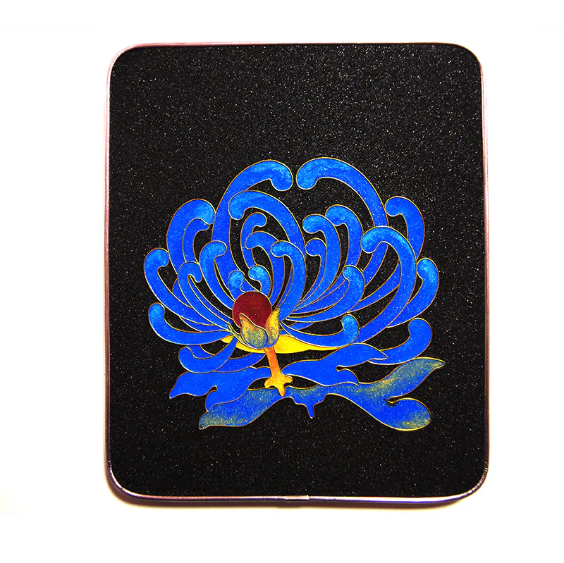 Chrysanthemum,Beginner Cloisonné Enamel DIY Kit, with Tutorial& All Tools