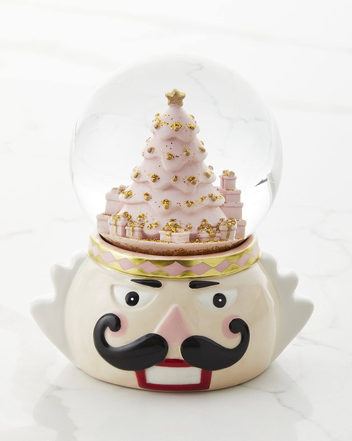 Neiman Marcus Nutcracker Christmas Snow Globe, Pink, Christmas Decorations Nutcrackers & Figurines