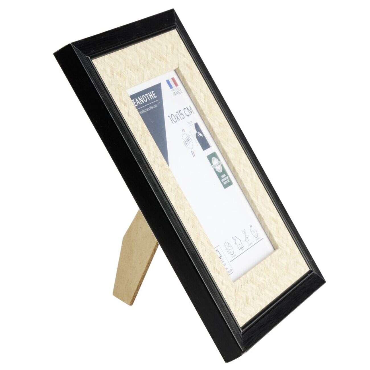 Cadre Palma bois noir 16,8x1,8x21,8cm pour photo 10x15cm