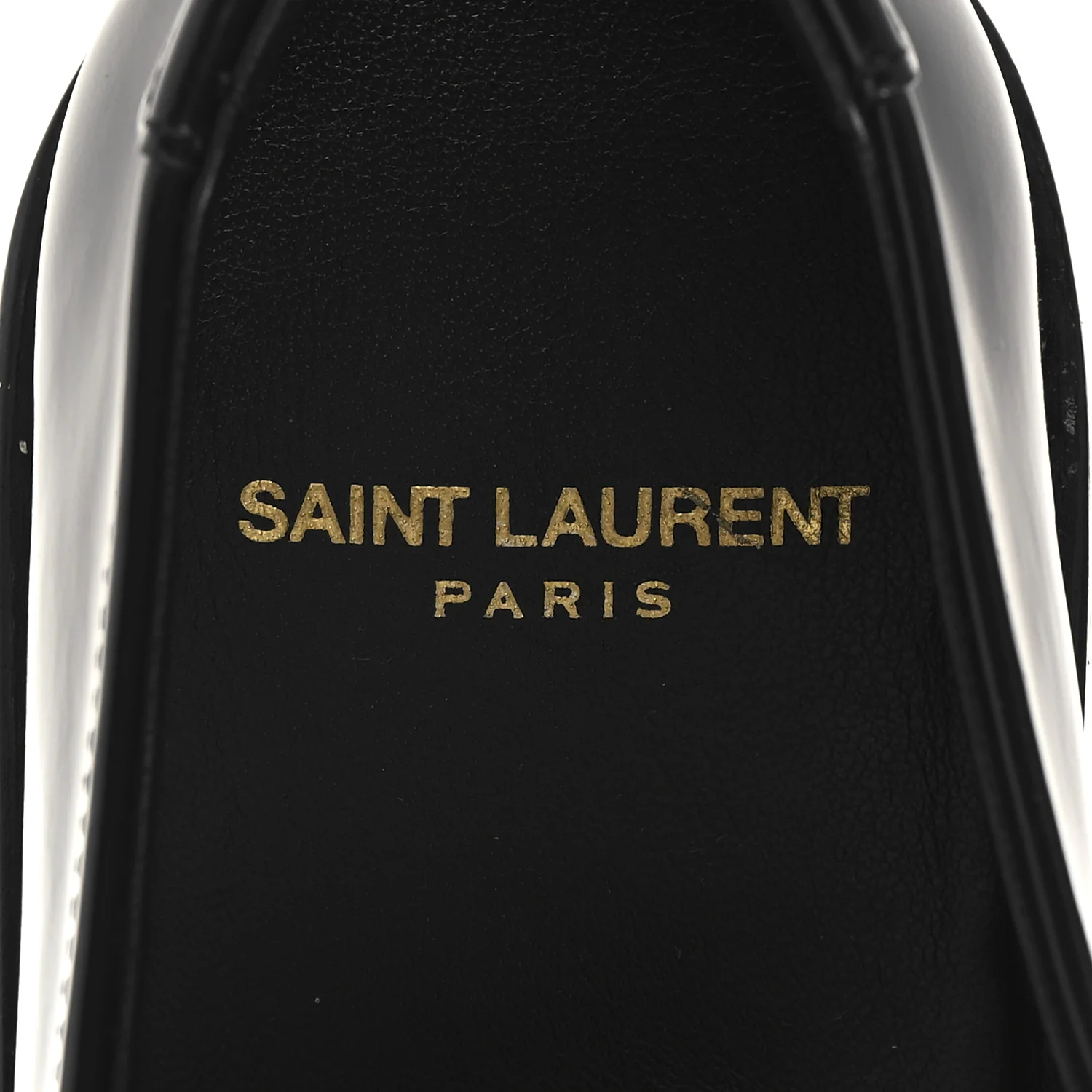 Glazed Calfskin Le Loafer 15 Penny Slippers 38.5 Black