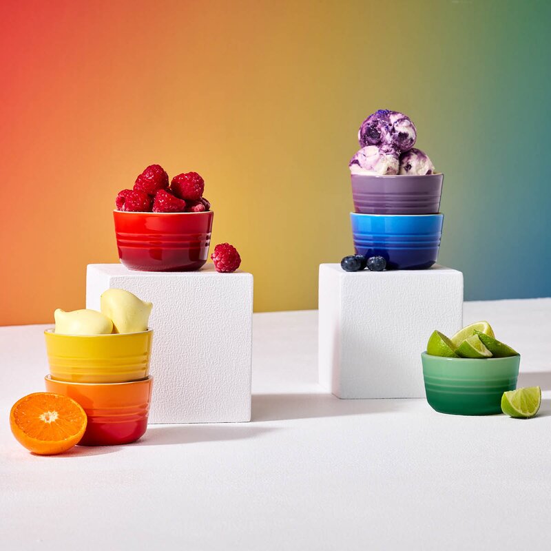 Rainbow ramekin mini 10 cl 6 stk