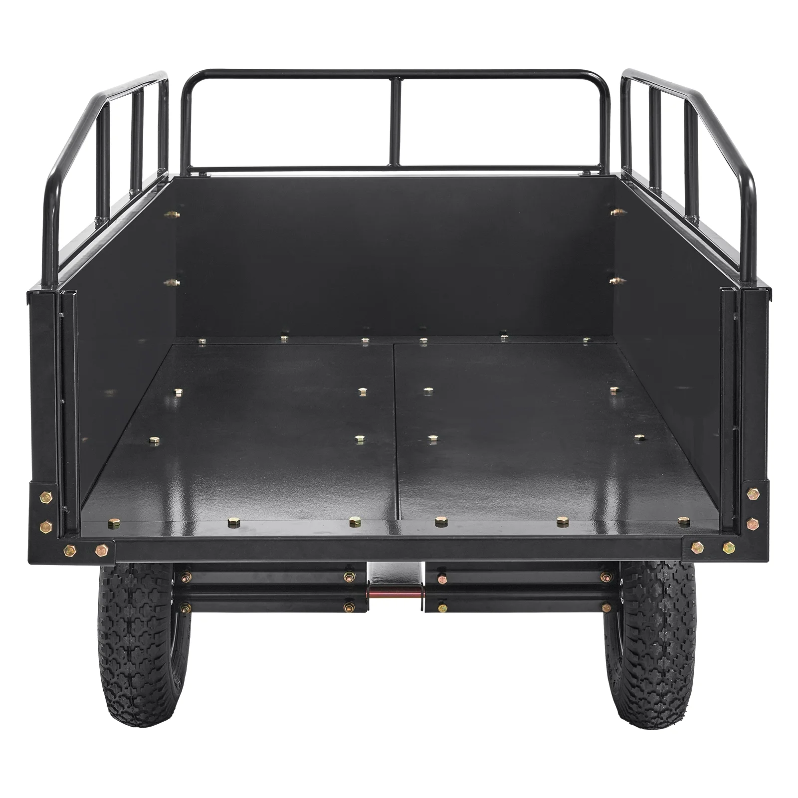 BENTISM Dump Trailer Tow Behind Dump Cart, 750 lb 15 Cu. Ft, Steel Construction Garden Utility Trailer with Removable Sides