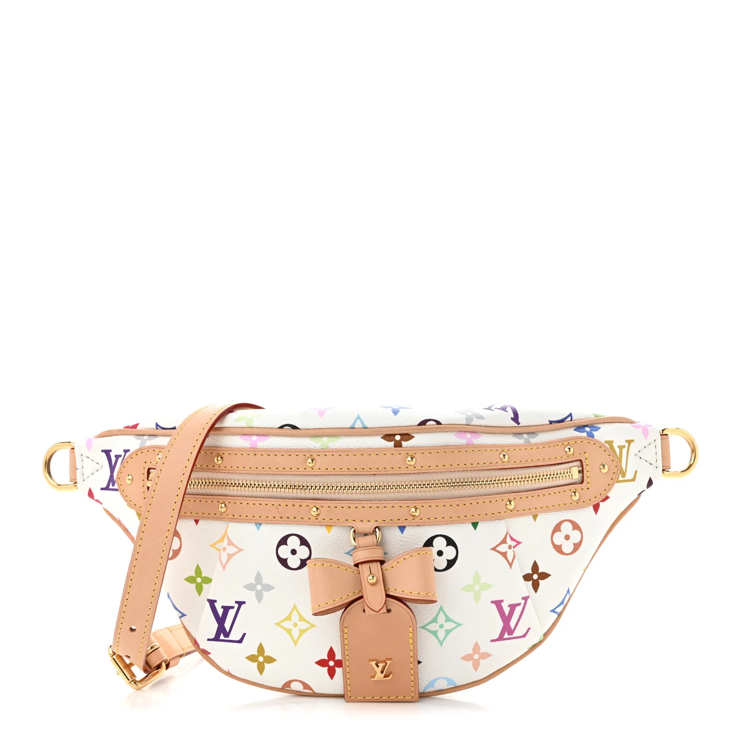 LV X TM Monogram Multicolor High Rise Bumbag White