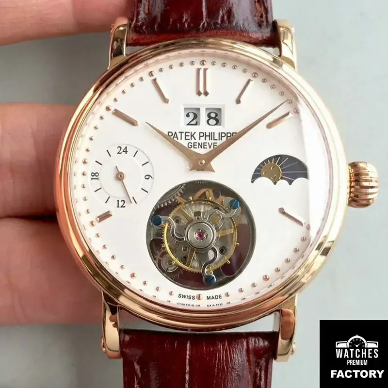 Patek Philippe Tourbillon Moonphase 24H Power Reserve White Dial
