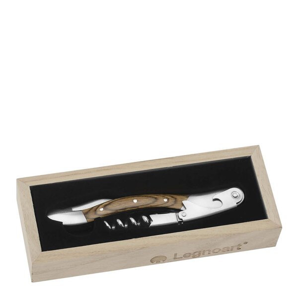 Roero vinåpner 15 cm stål/tre