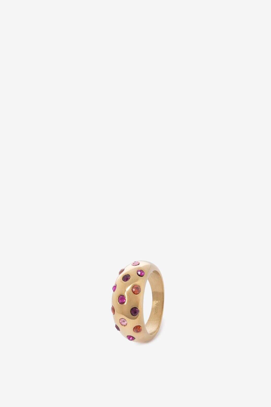 Gold plated ring met steentjes