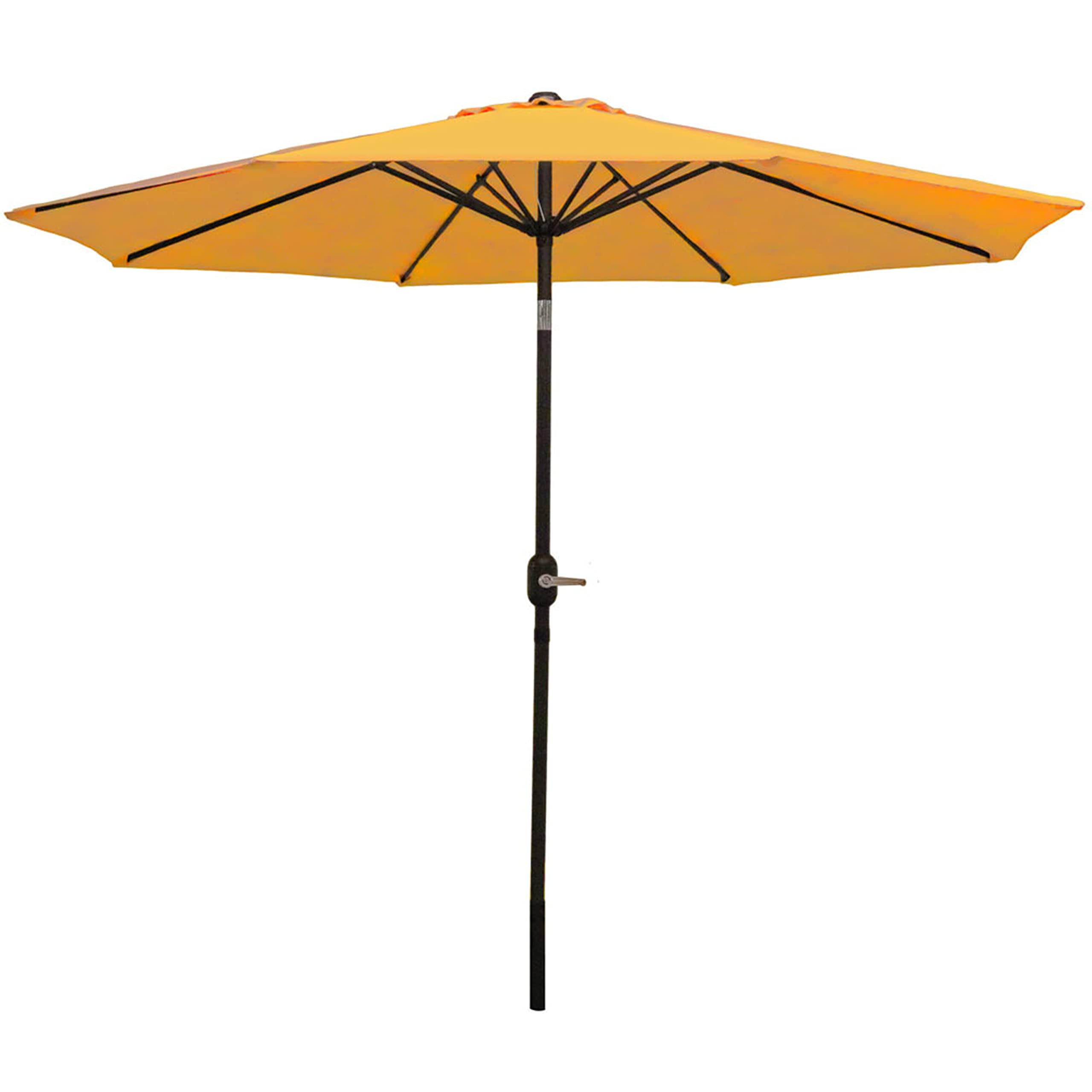 Sunnydaze 9 Foot Patio Umbrella, Aluminum with Tilt & Crank, Gold
