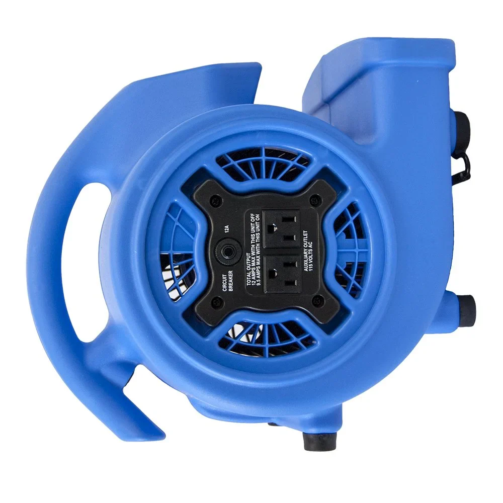 XPOWER P-130A 1/5 HP Multi-Purpose Mini Mighty Air Mover, Utility Fan, Dryer, Blower with Built-in Power Outlets