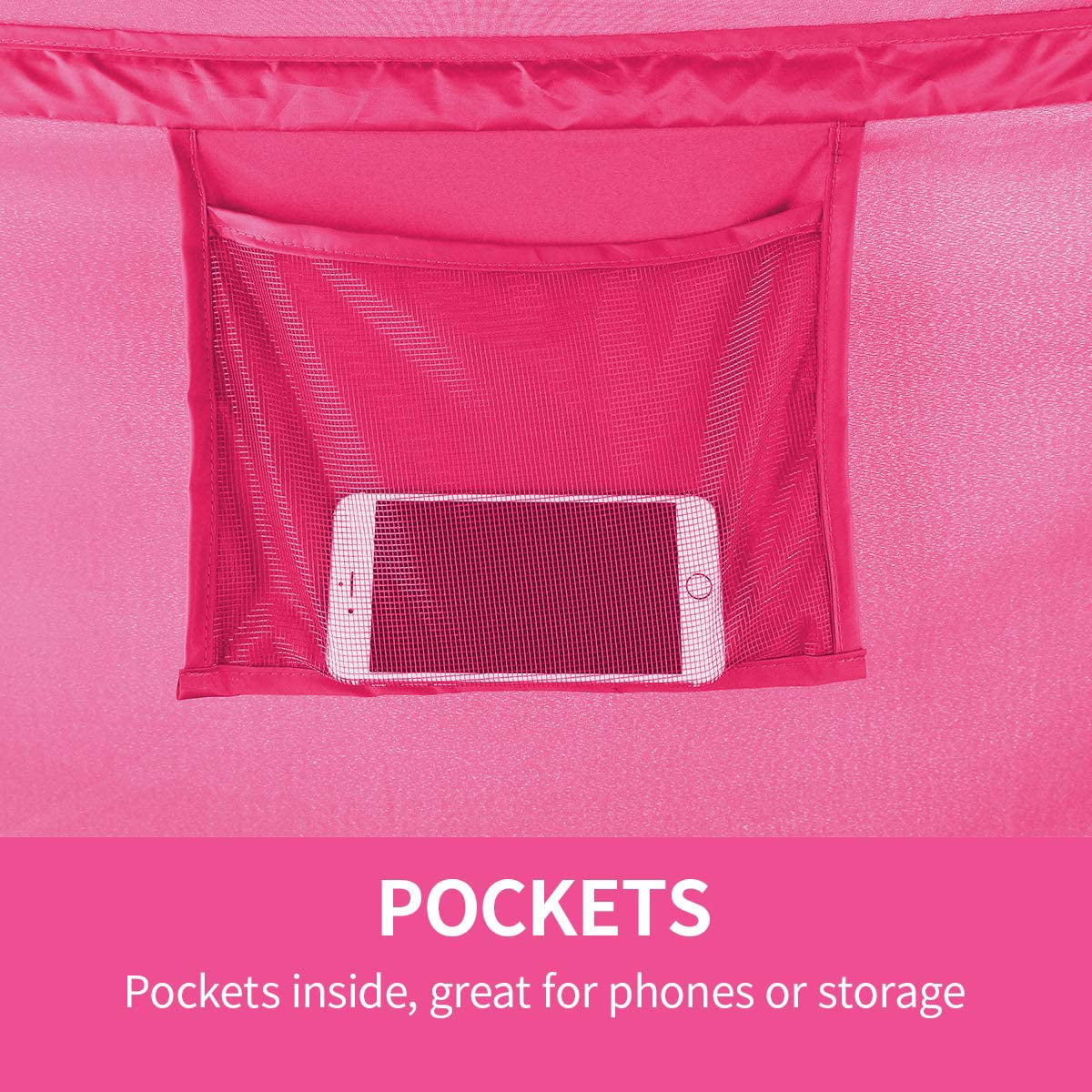 Bed Tent Pop Up Canopy Full Pink - Image 5