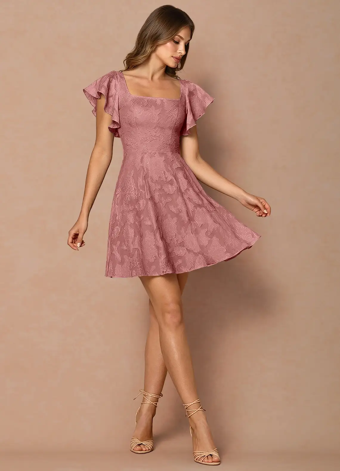 Anna Light Pink Mini Dress